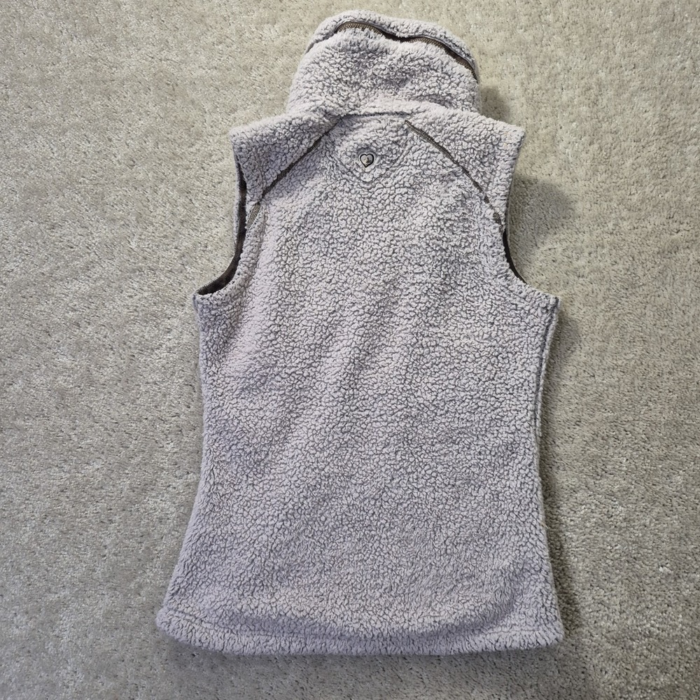 Kuhl Flight Vest Womens Small Beige Deep Pile Fleece Sherpa Full Zip Outdoor - Picture 10 of 11
